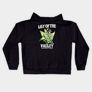 lily of the valley, lily design, flowers, floral art, watercolor illustration of lily of the vally, poisonous plant, may, birth flower Kids Hoodie